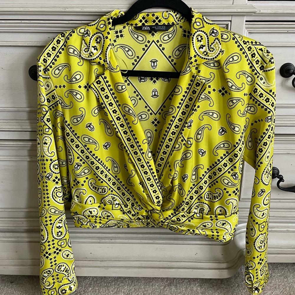 Zara, bandana print top.  Excellent condition.